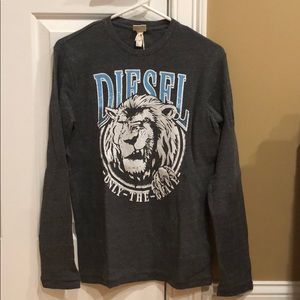 Diesel Dark Grey long Sleeve Tee Shirt